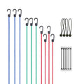 Xstrap XS005 Heavy-Duty Steel+Rubber Bungee Cords with Carabiner Hooks and Rubber Tarp Straps for Luggage Rope 8-10mm Diameter