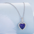925 Sterling Silver Emotion Stone Heart Pendant Necklace Color Change Gemstone Neck Chain for Women Valentine's Day Gift BSN344