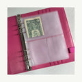 Factory Low MOQ Refillable Custom Number 1-100 Money Savings Challenge Sleeve Top Loading Currency Pages Four Pocket Envelope A5