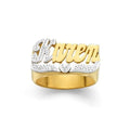 Custom 3d Name Ring Finger Ring Plated Personalized Ring Jewelry Gold Hip-hop Rock Exaggerated Punk for Men Unisex Hiphop LU