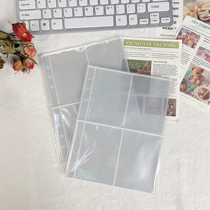 Customizable PP Acid-free Photo Sleeve Personalized A5 Card Book Page Loose Leaf Refills for 6 Ring Binder