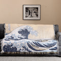 Wholesale Photo White Outdoor Tapestry Woven Cotton Throw Blanket