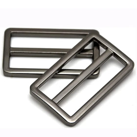 Metal Square Buckle Tri-gilde Slider Size 1.5in Character Buttons Metal Curved Tri-Glide Slider for Bag Backpack Accessories