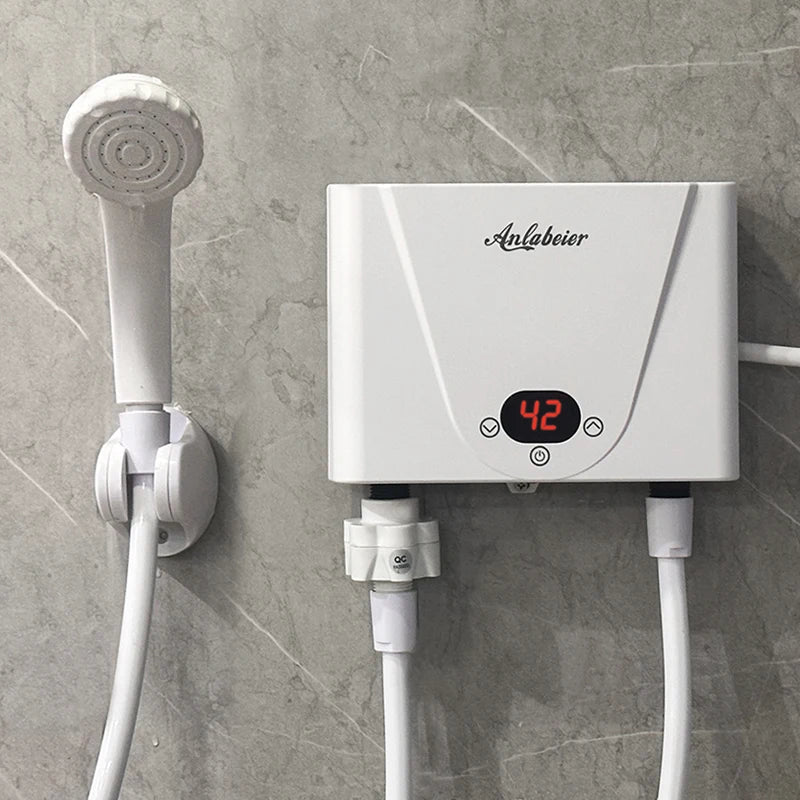 Factory Price Low Power LED Plastic Kitchen Electrical Mini Water Heater English Interface Instant Sink Household Hotel Use IPX4