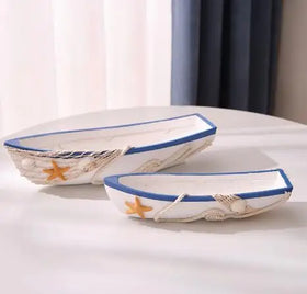 Mediterranean Ship Marine Style Ornaments Creative Ship Model Handicrafts Pirate Ships Set up Small Wooden Boats