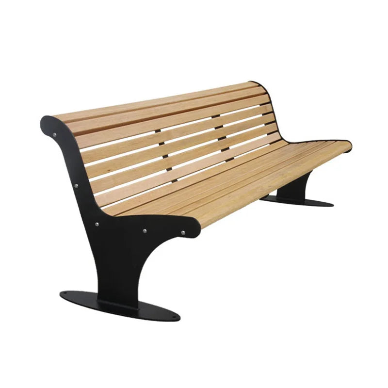Outdoor Furniture Durable Wooden Bench Seat Outside Park Composite Wood Bench Seating Public Garden Patio Cedar Chair Bench