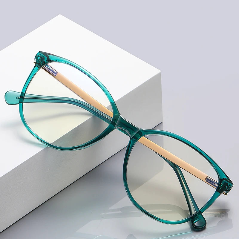 Ready Stock Wholesale TR90 Round Women Glasses Frames Anti Blue Light Optical Frames Computer Eyeglasses CE