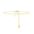 APB03 New Arrival Jesus' Jewelry Cross Accessories 14K Gold Plated Sterling Silver Bracelet for Women Gift