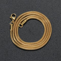 2mm Stainless Steel Snake Chain Necklace Hip Hop Gold Plated Thin Snake Chain for Men Women