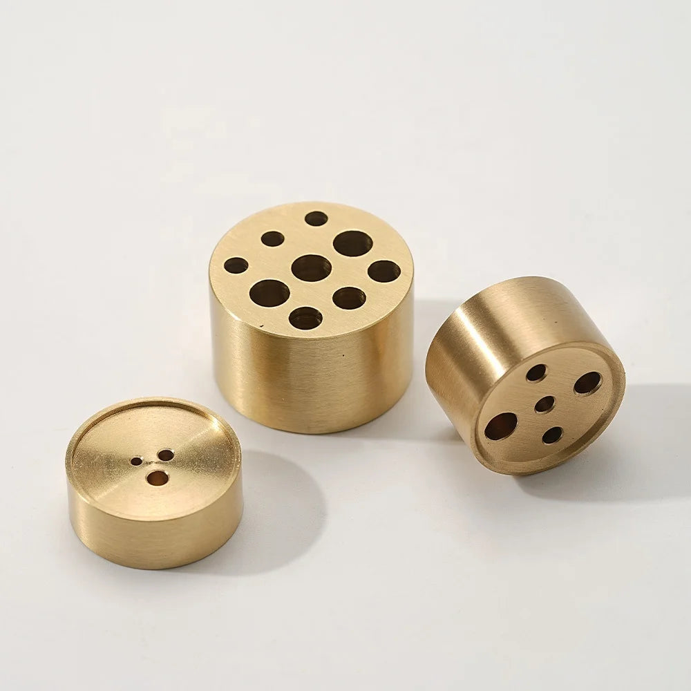 CHENLANG Mini Cute Porous Brass Incense Holder Burner Cones Sticks Eco-Friendly Long-lasting Aromatic Fragrance Decoration Fast