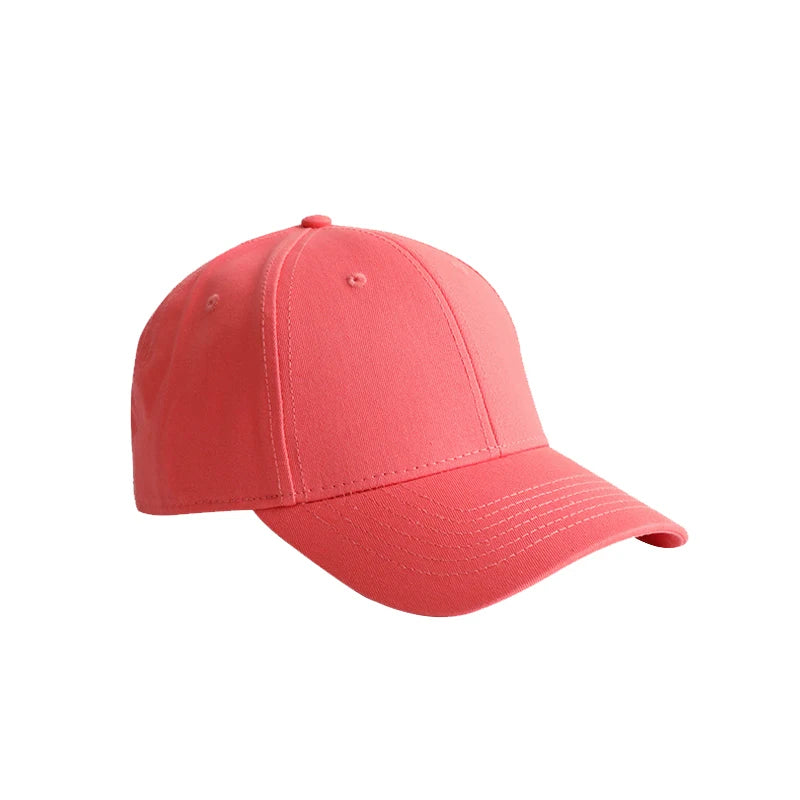 Plain Dyed 6 Panel Baseball Hat Hardtop Dashing Simple Wide Eaves Sports Hats Wholesale Custom Fitted Baseball Hats