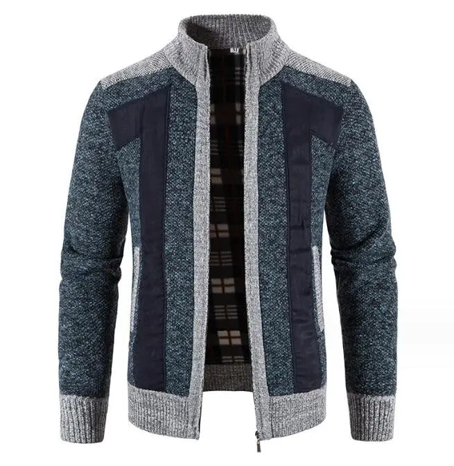 Winter Men Fashion New Product Patchwork Thick Warm High Quality Coat Oversize Jackets Sweater