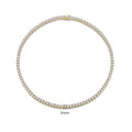 LUOTEEMI 3mm Hiphop Bling Jewelry 18k Gold Iced Out Diamond Copper Zircon Tennis Chain CZ Tennis Necklace