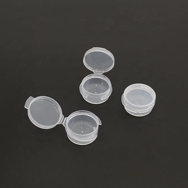 Customizable Logo Screen Printing 5ml/5g Flip Top Plastic Jar Screw Cap Hinged Top PP Storage for Eye Cream 10g False Eyelashes