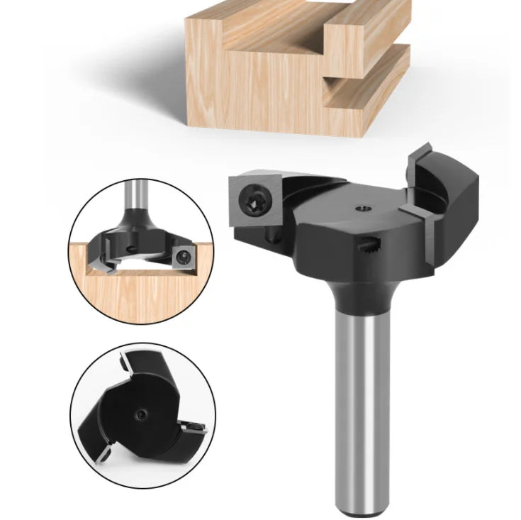 L-N257 1pc 3 Flutes 8mm 12mm 1/2 Shank Planing Bits Face End Milling Cutter Insert-Style Spoilboard CNC Surfacing Router Bits