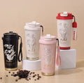 500ml 17oz Coffee Mug Nordic Reused Double Wall Stainless Steel Insulated Tumbler Coffee Cup Personalized Travel Tumblers