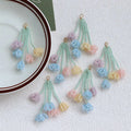 New 6.4*3.3cm Colorful Seed Bead Tassel Handmade Multilayer Daisy Flower Pendant for DIY Jewelry Making Accessories