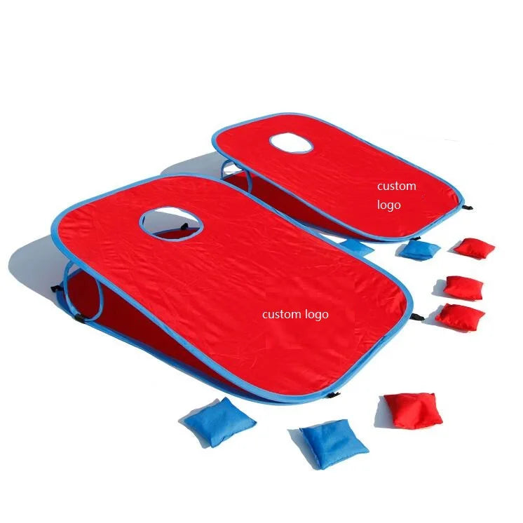 Portable Cornhole Toss Game Set Custom Sandbags Plate Corn Hole Boards