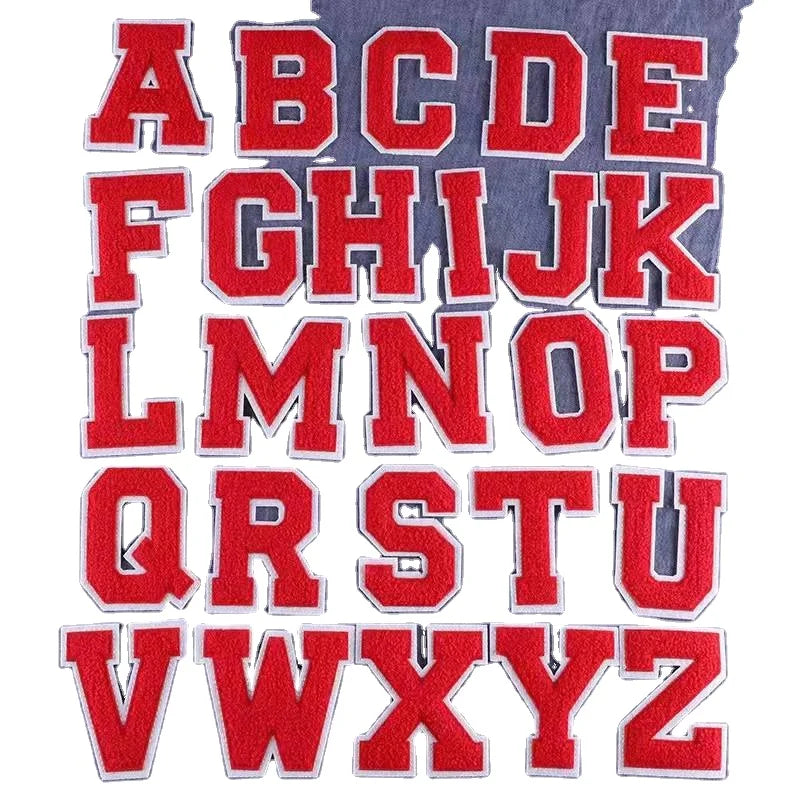 Gillian Factory Direct Chenille Alphabet Patches 3D Embroidered Logo for Garments Fabric Type Felt with Lace Decoration