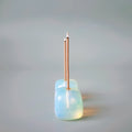 HZ Arrival Natural Crystal Opalite Cube Shape Crafts Incense Holder Crystal for Gift