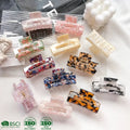 YJL BSCI Certified Factory Custom Hair Claw High Quality Durable Women Cellulose Acetate Hair Claw Clip for Thick Hair