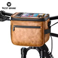 WEST BIKING Waterproof 4.5 Large Capacity Bike Handlebar Bag Multifunctional Easy to Carry Road Bike Bicycle Front Bag