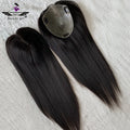 Invisible Natural Hair Line Ponytail Hair Extensions Toupee 0.02mm Injected Skin Full Head Topper Dark Brown Color