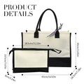 RTS US Warehouse 20sets/ctn New Sublimation Blanks Shopping Bag Composite Cotton and Linen Black Wide Bottom Backpack Bag