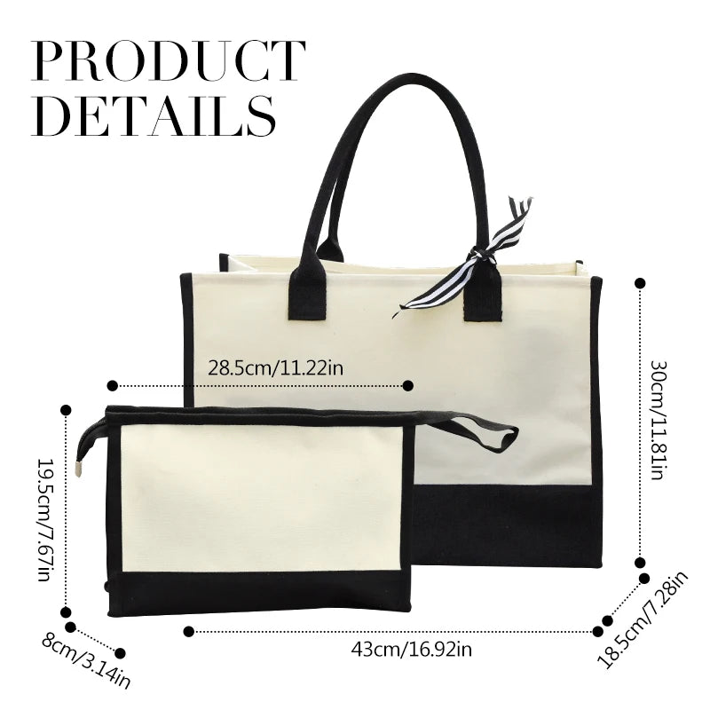 RTS US Warehouse 20sets/ctn New Sublimation Blanks Shopping Bag Composite Cotton and Linen Black Wide Bottom Backpack Bag