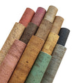 Wood Grain Smooth Cork Printed Leather Portugal Leather for Craft Yoga Mat Making