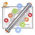 AK Length Adjustable Rolling Pin Stainless Steel Fondant 44cm Rolling Pin Cake Roller Dough Rolling Pin Bakeware Tools