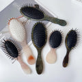 SAIYII Large Eco Friendly Marble Cellulose Acetate Curly Hair Brush Scalp Massage Detangling Paddle Hair Brushes With Logo