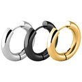 Women Simple Fashion Jewelry Thick Small Stainless Steel Hoop Gold Plated Huggie Earrings MegaBDM