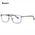 Boyarn Wholesale Metal Business Mens Women Spring Hinges Blue Light Blocking Glasses Eyewear