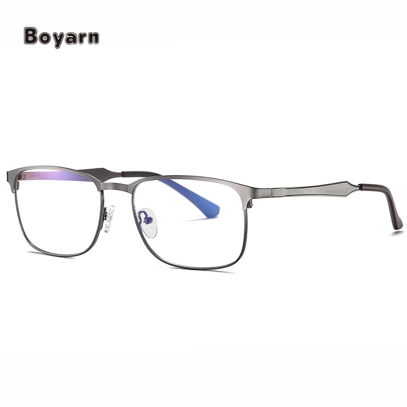 Boyarn Wholesale Metal Business Mens Women Spring Hinges Blue Light Blocking Glasses Eyewear