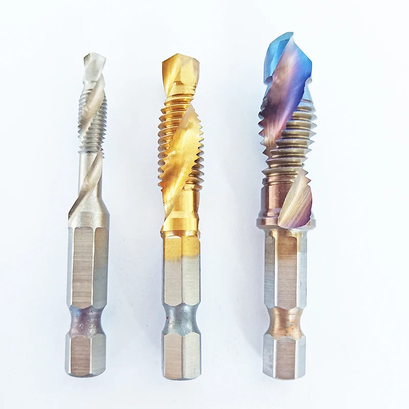 HSS 6pcs Combination Drill Tap Set with Chamfering Function M3 M4 M5 M6 M8 M10 Box Kit Package