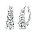 Real D Color Luxury Brand Jewelry 925 Sterling Silver White Moissanite Diamond Stones Stud Earrings for Girls