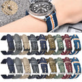 2pcs Twill Pattern WatchBand 20mm 22mm Two Piece Ballistic Woven Nylon Watch Quick Release Watch Strap