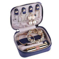 New Arrival Mini Travel Portable PU Leather Zipper Jewelry Case Ring Packaging Storage Jewellery Box
