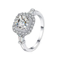 Women's Fashion 2Carat Halo Engagement Wedding Bridal Ring S925 Silver Infinite Elements Ring Bling Ring for Her