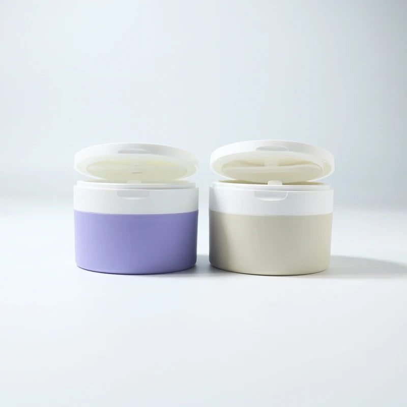 Cosmetic Jar 100g 150g Double Wall Thick PP Plastic Jar Facial Cream Cosmetic Container with Snap or Magnetic Spoon