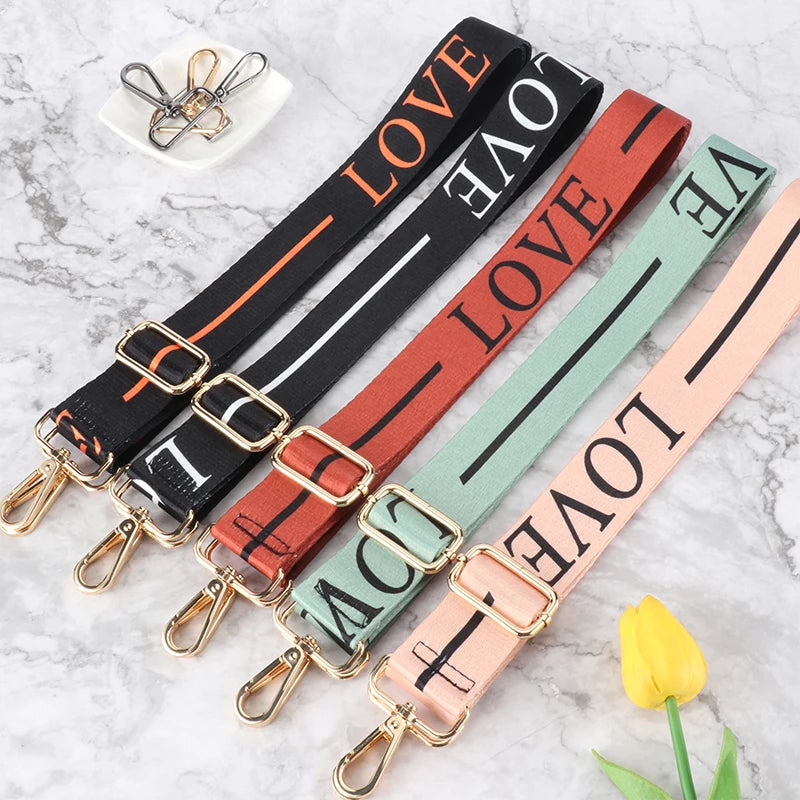 Custom LOVE Character Bag Strap Replaceable Wide Handbag Strap Crossbody Bag Accessories Adjustable Bag Strap