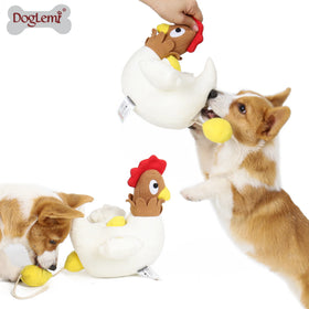 Interactive Snuffle Chicken Dog Puzzle Toys Durable Fleece Toy Indestructible for Play Dog Lay Eggs Pet Chew Toys