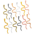 6 Color Simple Snake Charms Alloy Metal Animal Pendants for DIY Handmade Jewelry Accessories Making 19*11mm D9340