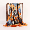 2026 Autumn New Fashion Leopard Print Color Matching 90 Large square Scarf Printing Simple square Scarf Scarf Wholesale