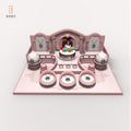 Wholesale New Arrival Beige Microfiber Jewellery Shop Props Ring Necklace Earrings Jewelry Display Rack