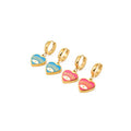 Wholesale Stainless Steel Enamel Heart Drop Earring Designer Eye Earrings for Girl and Women