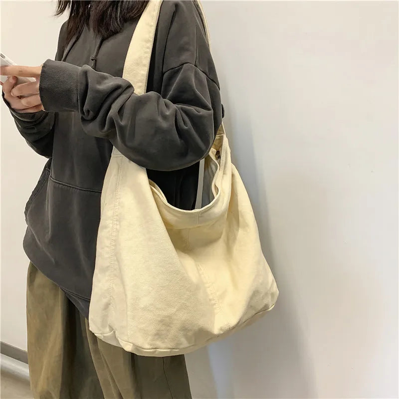 New Style Eco Friendly Travel Customized Logo Large Blank Crossbody Shopping Cotton Canvas Tote Bag for Woman