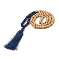 Boho Bulk Handmade Boho Chunky Africa Large Wood Beads 8mm Stone Rose Quartz Beaded Tassel Pendant Women Necklace Necklaces