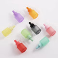 Printing Logo Nail Polish Oil Dropper Container Face Care Cosmetic Packaging 20ml Empty Flat Frosted Essential Oil Glass Bottles